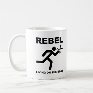 De Café Caneca Divertida Rebelde na Borda