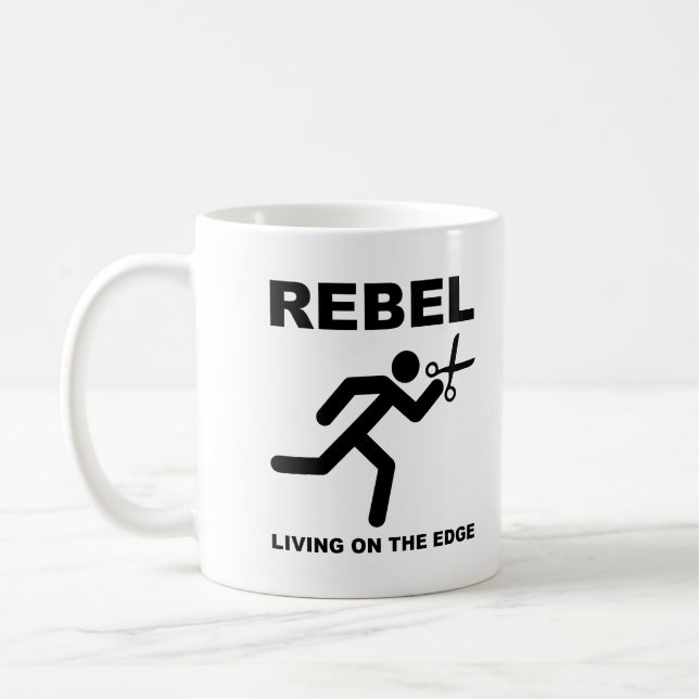 De Café Caneca Divertida Rebelde na Borda (Esquerda)