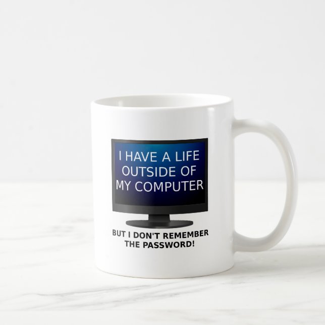 De Café Caneca Divertida Senha da Vida (Direita)