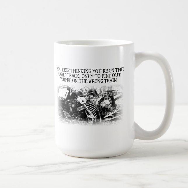 De Café Caneca Divertida Trilha Certa Trem Errado (Direita)