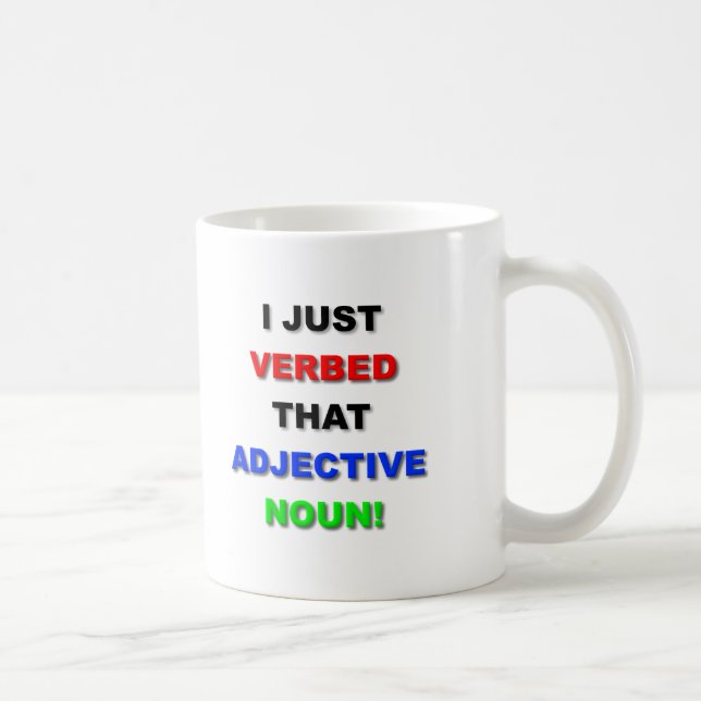 De Café Caneca Divertida Verbo do Substantivo (Direita)