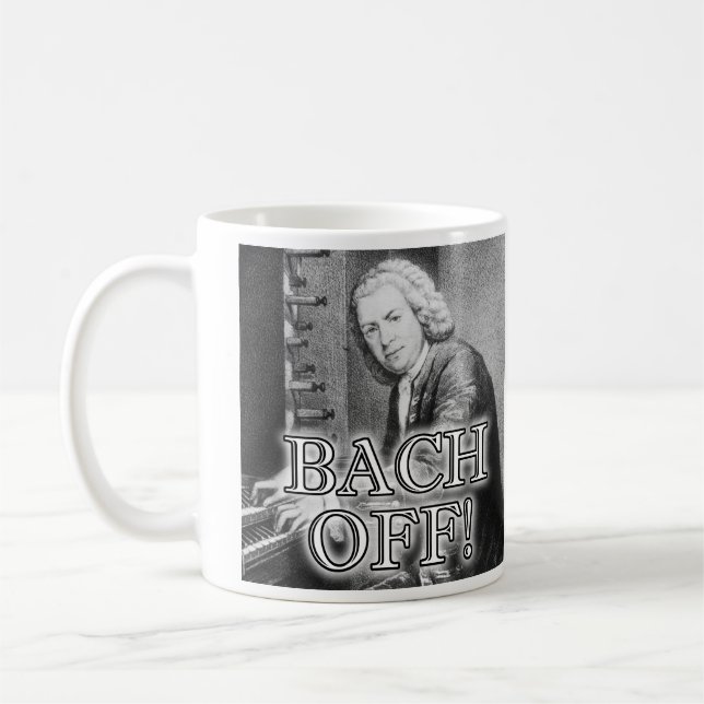 De Café Caneca Divertida "Volte, Bach" Caneca para Viagem (Esquerda)
