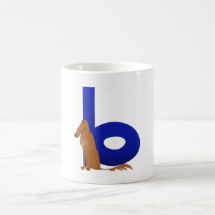 De Café Caneca do alfabeto B do cão