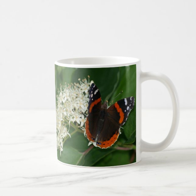De Café Caneca do almirante vermelho borboleta (Direita)
