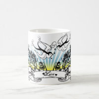Caneca do amor das andorinhas