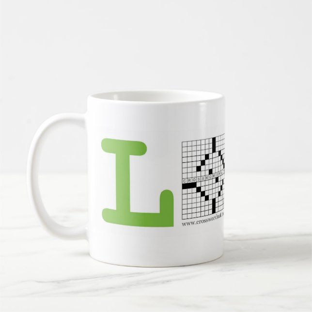 De Café Caneca do amor das palavras cruzadas (Esquerda)