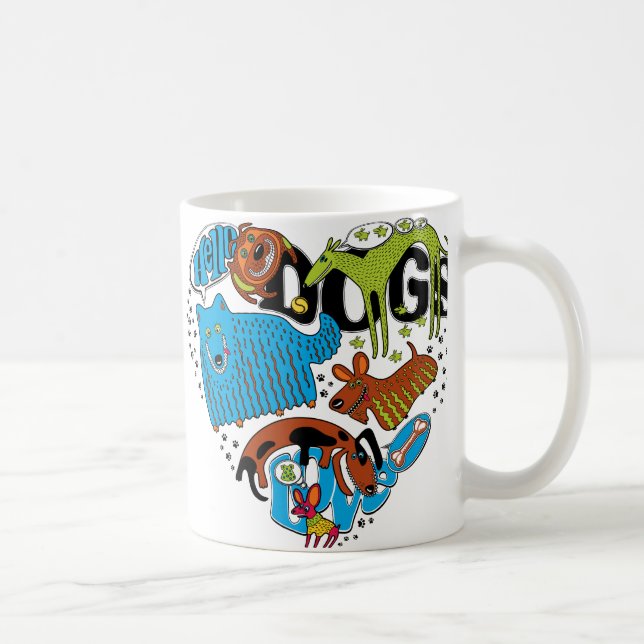 De Café Caneca do amor do cão (Direita)
