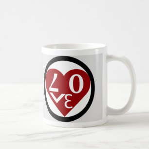 De Café Caneca do amor do coração
