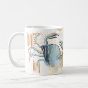 De Café Caneca do aniversário da Aquarela do zodíaco do