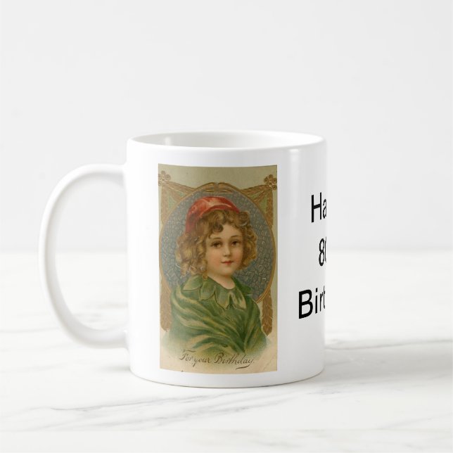 De Café caneca do aniversário do 80 (Esquerda)