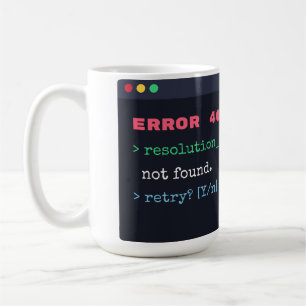 De Café Caneca do Ano Novo Engraçada Erro 404 Resolução Nã