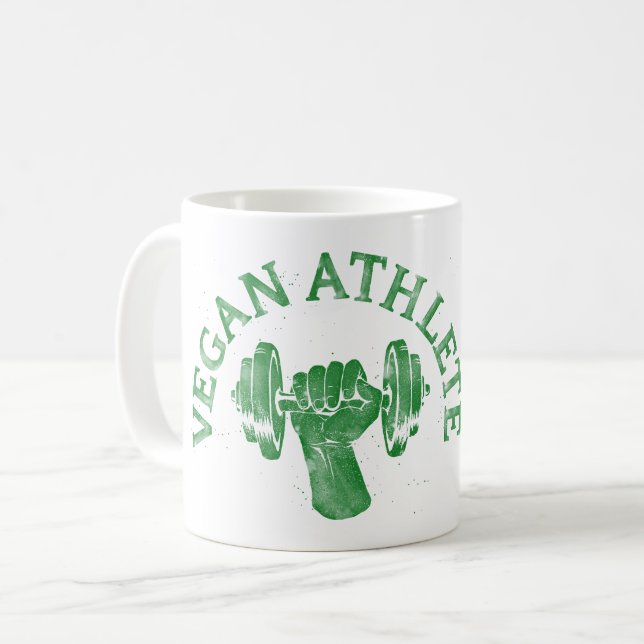 De Café Caneca do atleta do Vegan (Frente Esquerda)