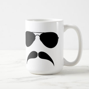 De Café Caneca do aviador do bigode