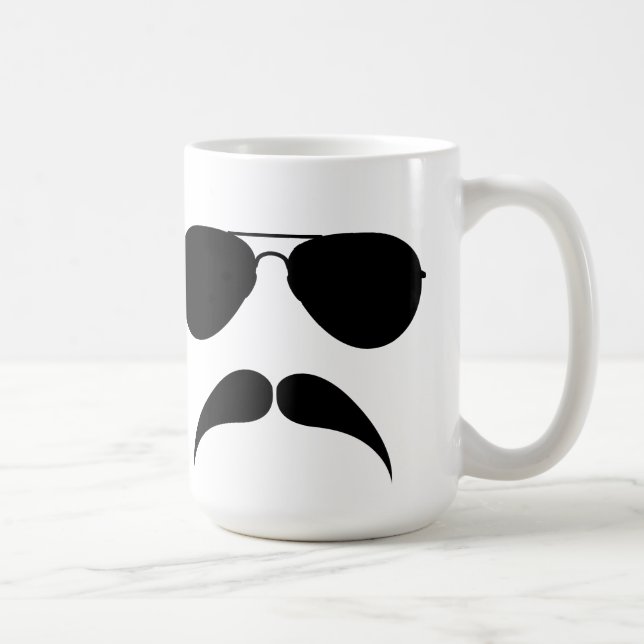 De Café Caneca do aviador do bigode (Direita)