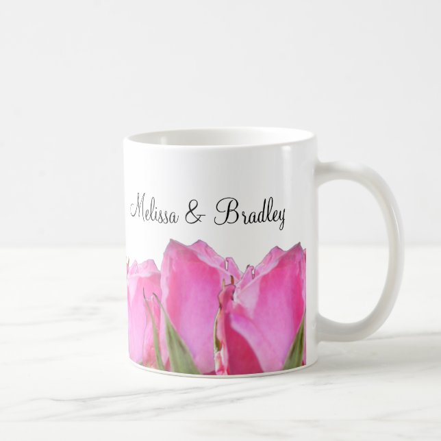 De Café Caneca do botão do rosa do rosa (Direita)