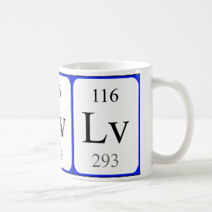 De Café Caneca do branco do elemento 116 - Livermorium