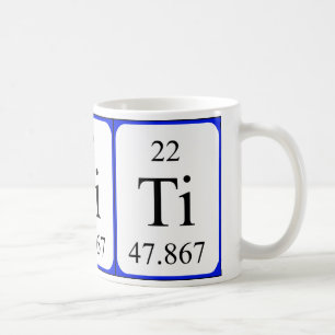 De Café Caneca do branco do elemento 22 - titânio