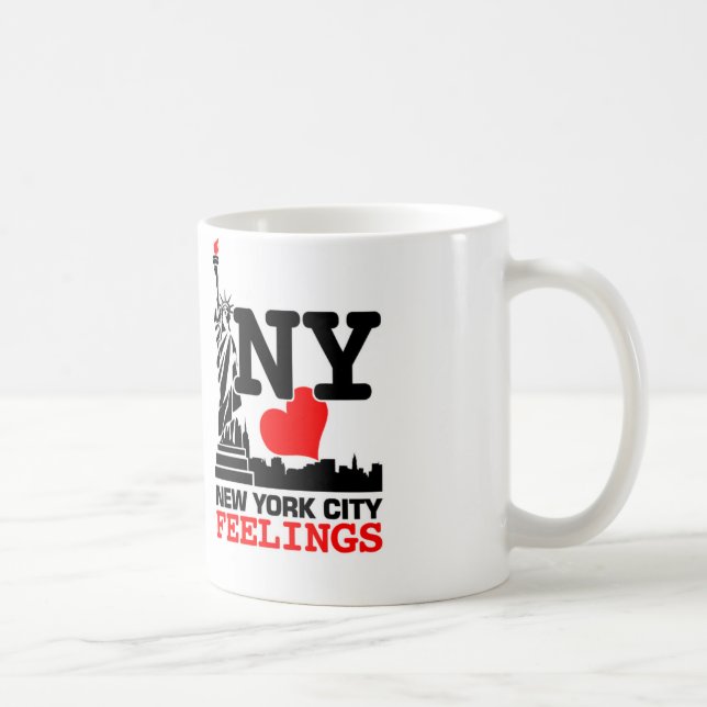 De Café Caneca do branco dos sentimentos da Nova Iorque (Direita)
