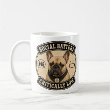 Caneca do Bulldog Francês | Bateria Social Baixa