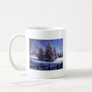 De Café Caneca do cacau da cena do inverno