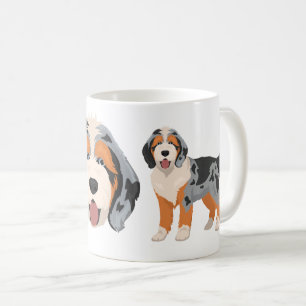 De Café Caneca do cachorro mestiço Goldendoodle