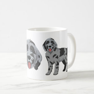 De Café Caneca do cachorro mestiço Goldendoodle