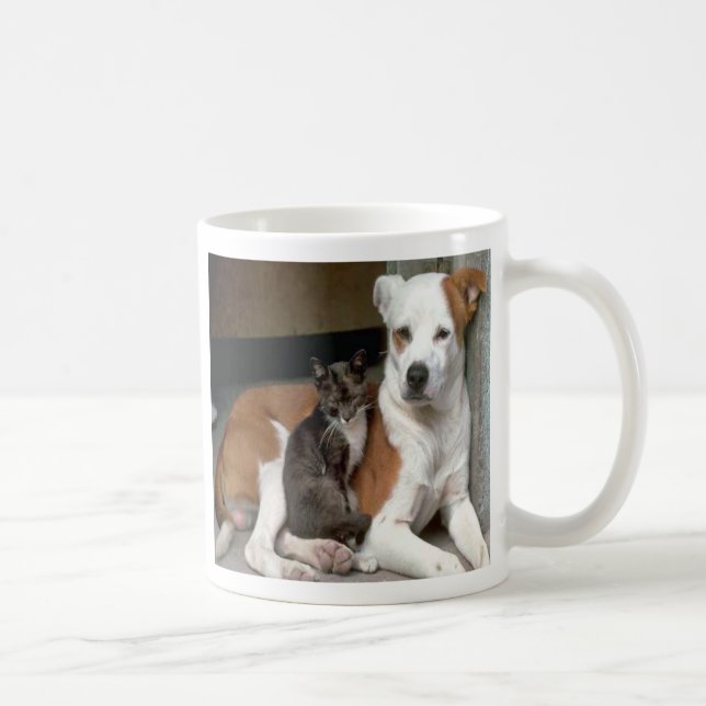 De Café Caneca do cão & do gato (Direita)
