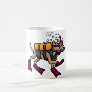 De Café Caneca do cão do mergulho autónomo