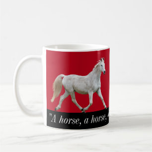 De Café Caneca do cavalo branco com dizer