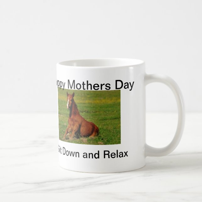 De Café Caneca do cavalo do feliz dia das mães (Direita)