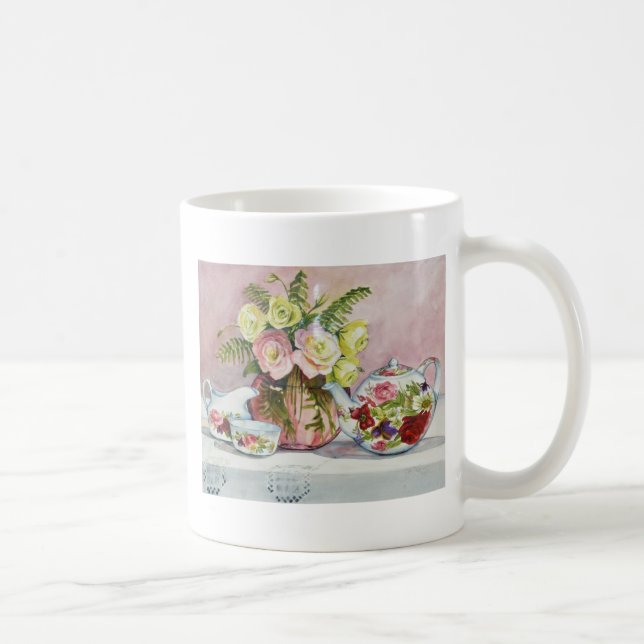 De Café Caneca do chá cor-de-rosa (Direita)