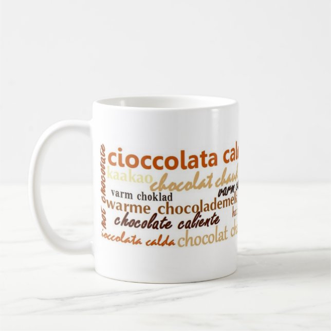 De Café Caneca do chocolate quente (Esquerda)
