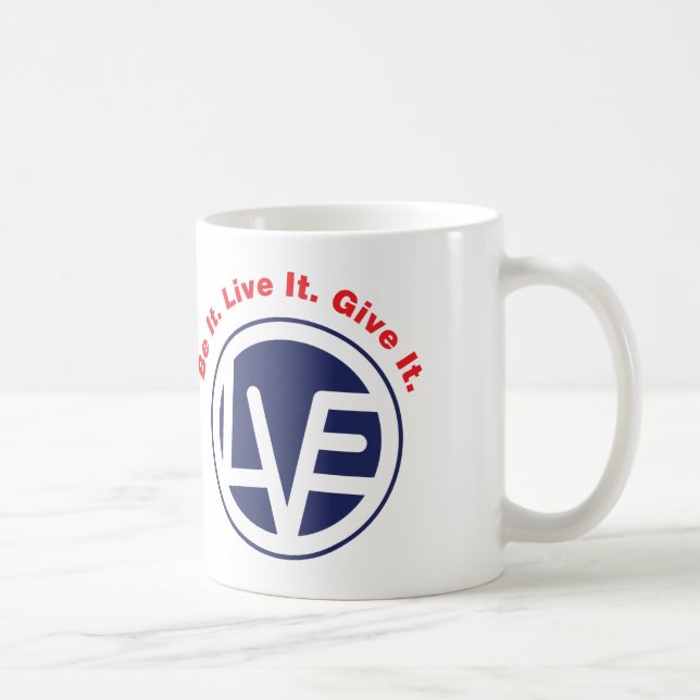 De Café Caneca do clássico do emblema do amor (Direita)