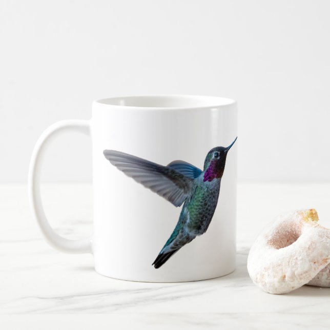 De Café caneca do colibri - design A e B (Com Donut)