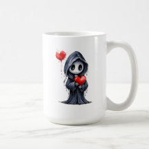 Caneca do Coração da Morte Gótica Fofa – Halloween