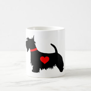 De Café Caneca do coração do cão do Scottie