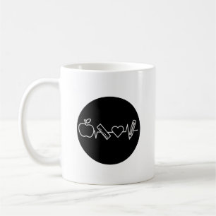 De Café Caneca do Coração do Professor Escola Minimalist
