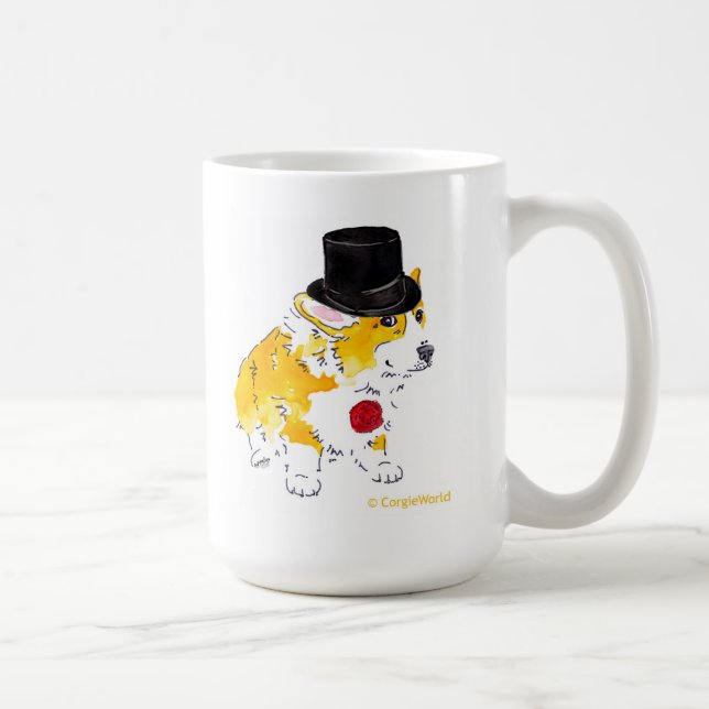 De Café Caneca do Corgi do chapéu alto (Direita)