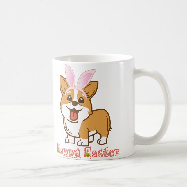 De Café Caneca do Corgi do "felz pascoa" (Direita)