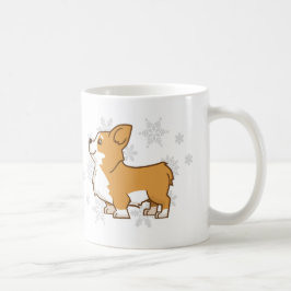 De Café Caneca do Corgi do inverno