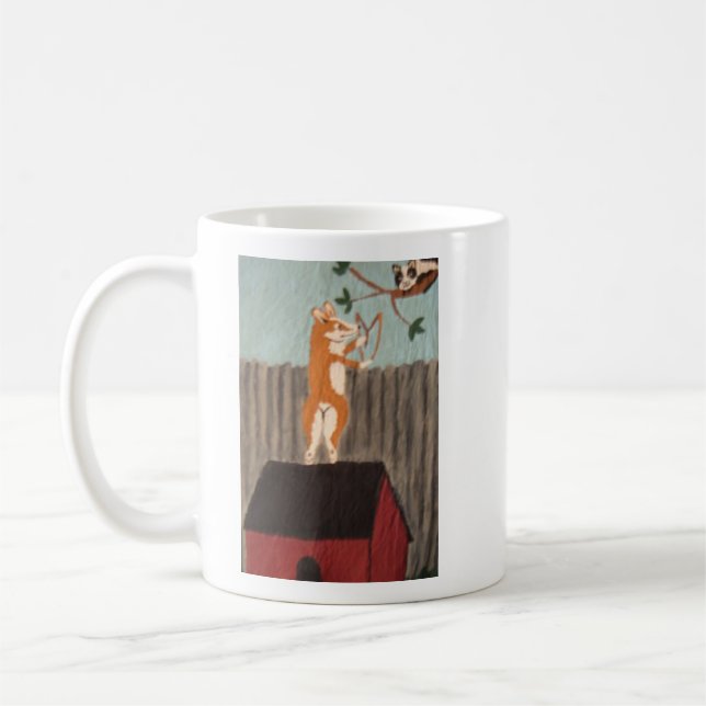 De Café Caneca do Corgi Travesso (Esquerda)