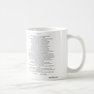 DE CAFÉ CANECA DO COSTUME DOS DESIDERATA MAX EHRMANN