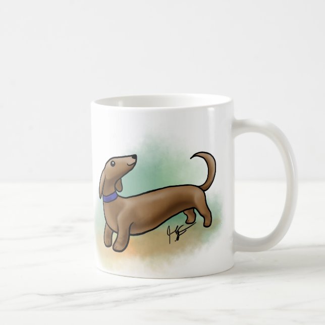 De Café Caneca do Dachshund (Direita)