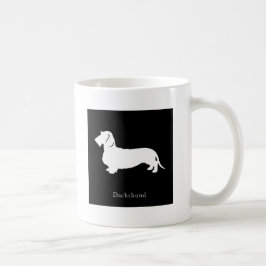 De Café Caneca do Dachshund (versão preta 3 do cabelo do