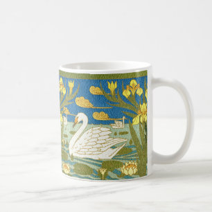 DE CAFÉ CANECA DO DESIGN DA ARTE NOUVEAU DO LAGO DA CISNE