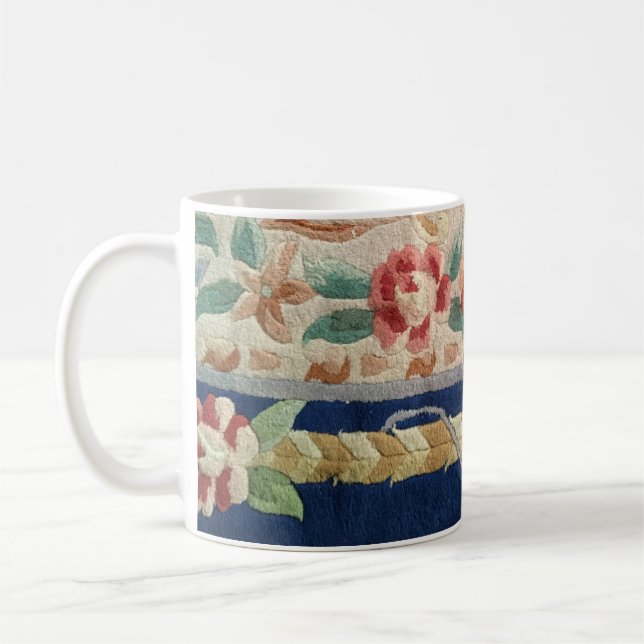 De Café Caneca do design do tapete, azuis marinhos & tons (Esquerda)