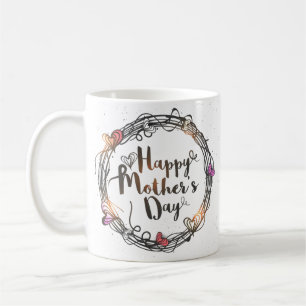De Café Caneca do dia das mães com mensagem feita sob
