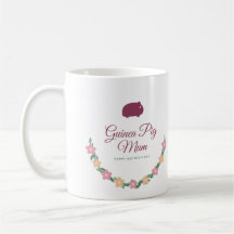 Caneca do Dia das Mães da Mamãe Porquinho-da-Índia