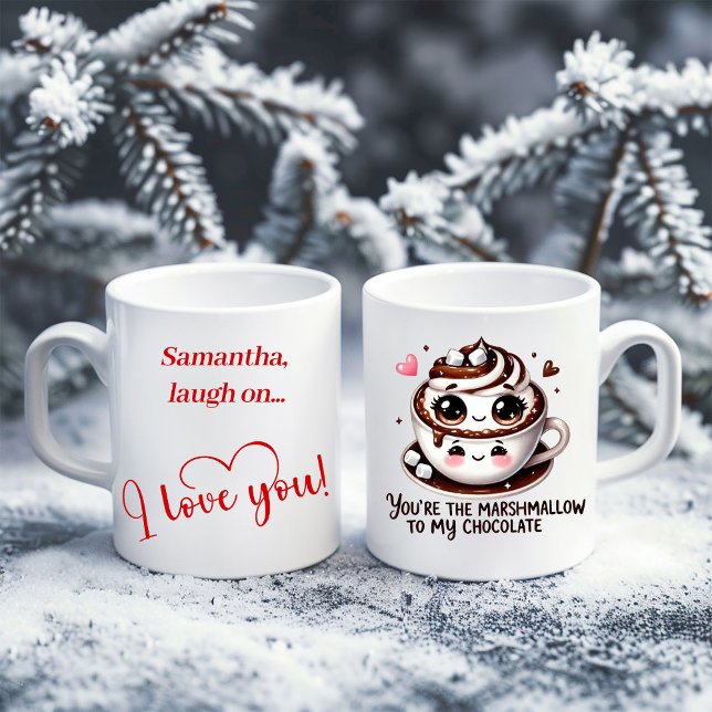 De Café Caneca do Dia dos Namorados com Nome Personalizado (Custom Name Valentine Mug Funny Food Love Gift)