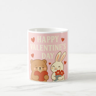 De Café Caneca do Dia dos Namorados do Urso & Coelho Fofos